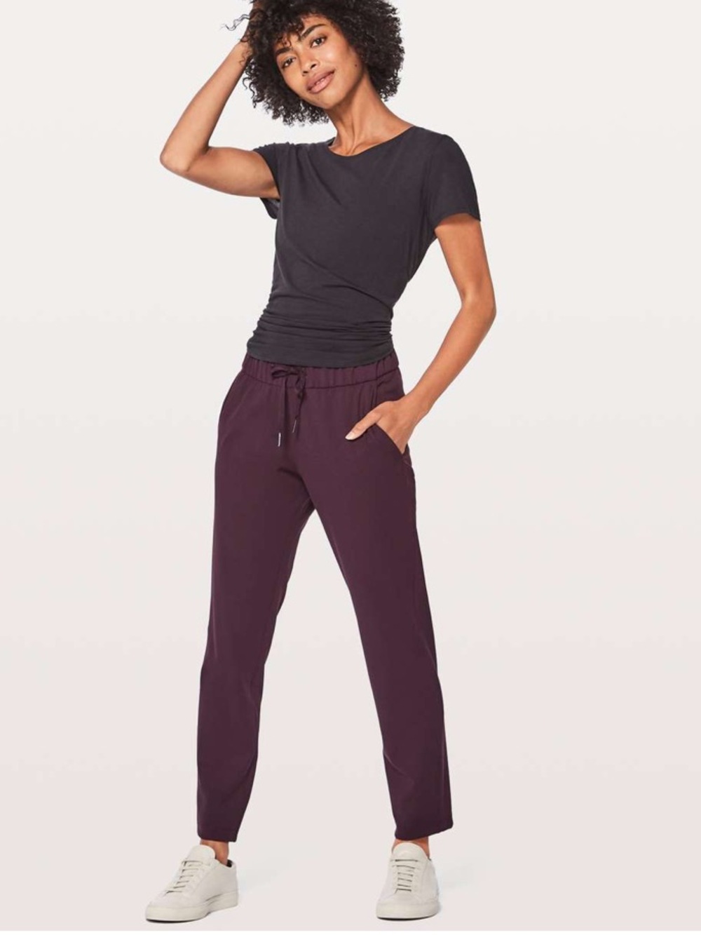 Lululemon On The Fly Pant (28")
Black Cherry size 8